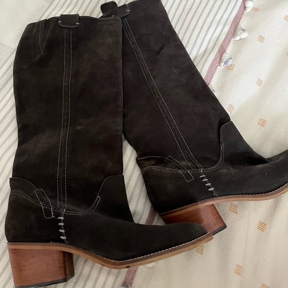 Dolce vita dark brown suede riding boots